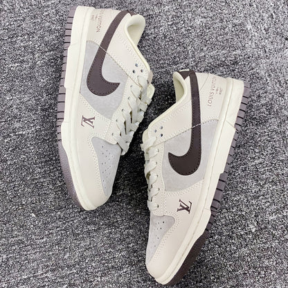 Custom Dunk Cream Khaki LV Logo
