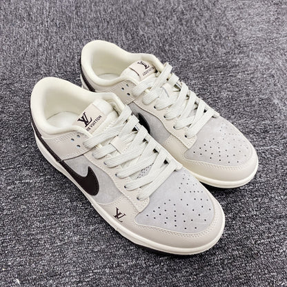 Custom Dunk Cream Khaki LV Logo
