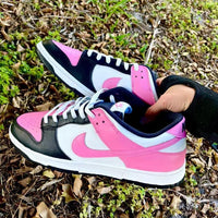 Custom Dunk Pink Black White Color