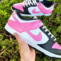 Custom Dunk Pink Black White Color