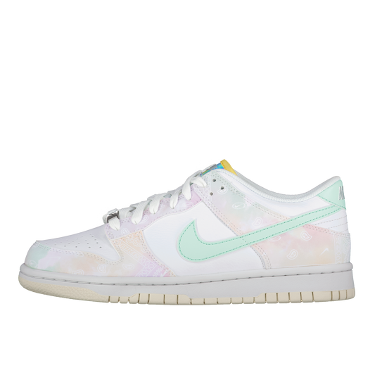 Custom Dunk Shoes Dreamy Pastel Pink Light Blue Paisley Pattern