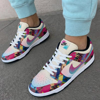 Custom Dunk Shoes Geometric Pattern Multicolor