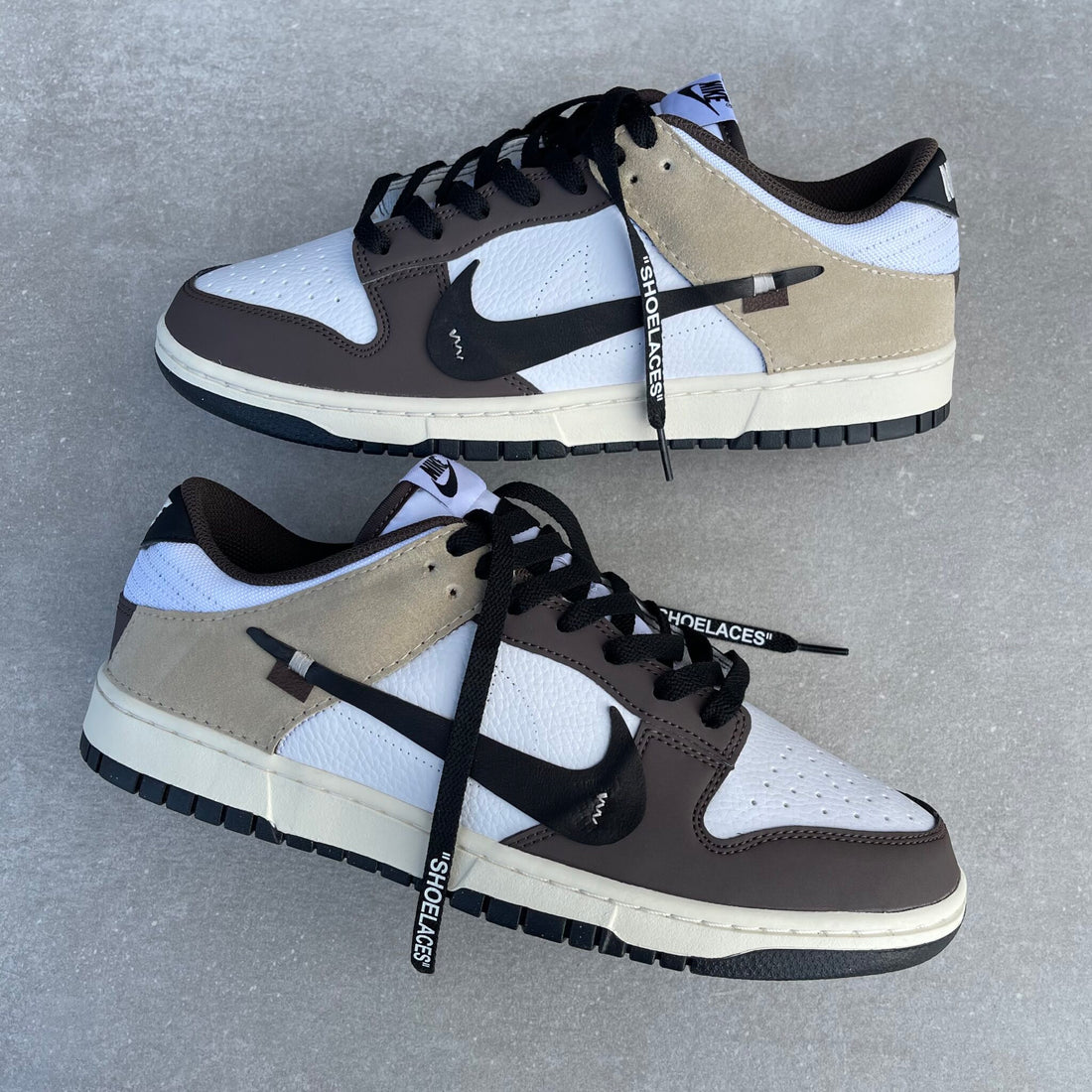Custom Dunk White Brown