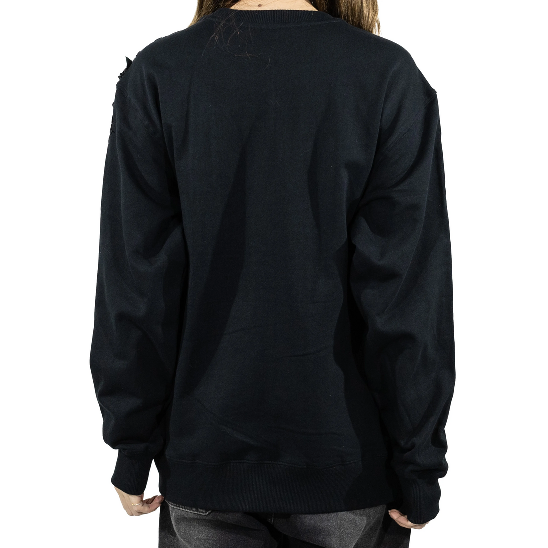 Custom Embroidery Nike Sweatshirt Black Floral