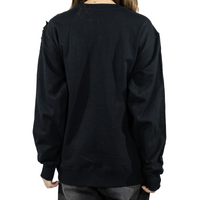 Custom Embroidery Nike Sweatshirt Black Floral