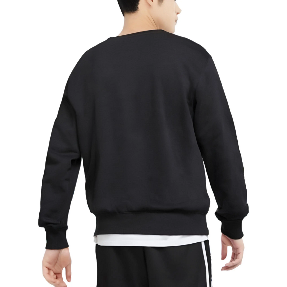 Custom Embroidery Nike Sweatshirt Black White Ghost Pattern
