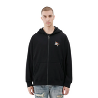 Custom Embroidery Nike Sweatshirt Black With Red Floral Emblem