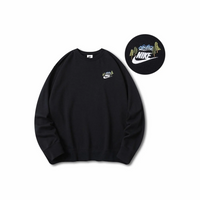 Custom Embroidery Nike Sweatshirt Mountain Tree Design Black