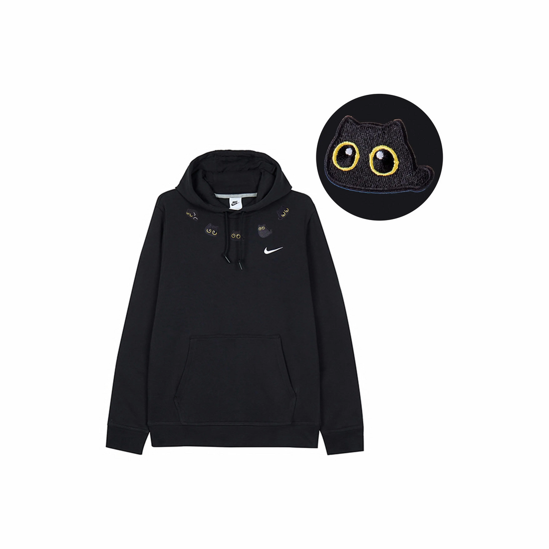 Custom Embroidery Nike Sweatshirt With Black Cats