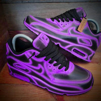 Custom Nike Air Max Black Purple Glow