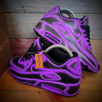 Custom Nike Air Max Black Purple Glow