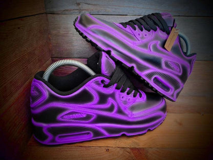 Custom Nike Air Max Black Purple Glow