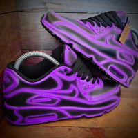 Custom Nike Air Max Black Purple Glow