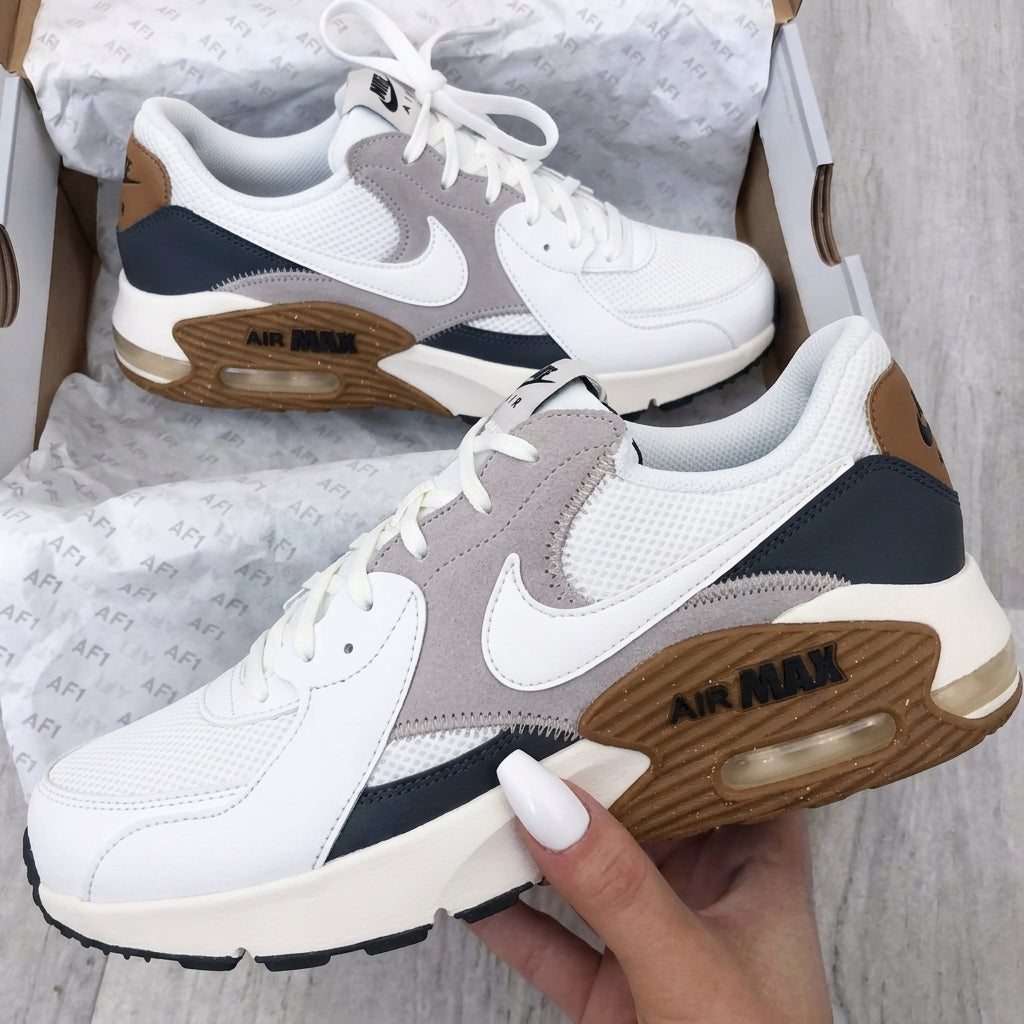 Custom Nike Air Max Shoes Suede Accents Navy Tan