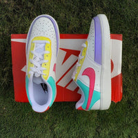 Custom Nike Court Vision White Multicolor Panel