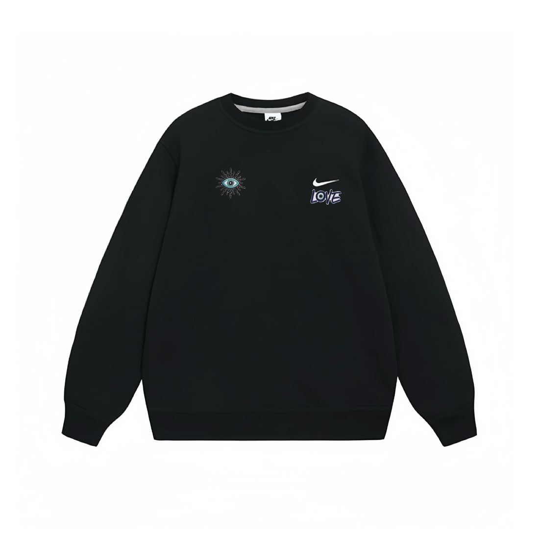 Custom Nike Sweatshirt Black Evil - Eye Love