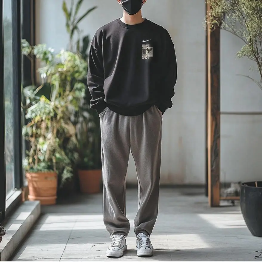 Custom Nike Sweatshirt Black Featuring Fantasy - themed Graphics