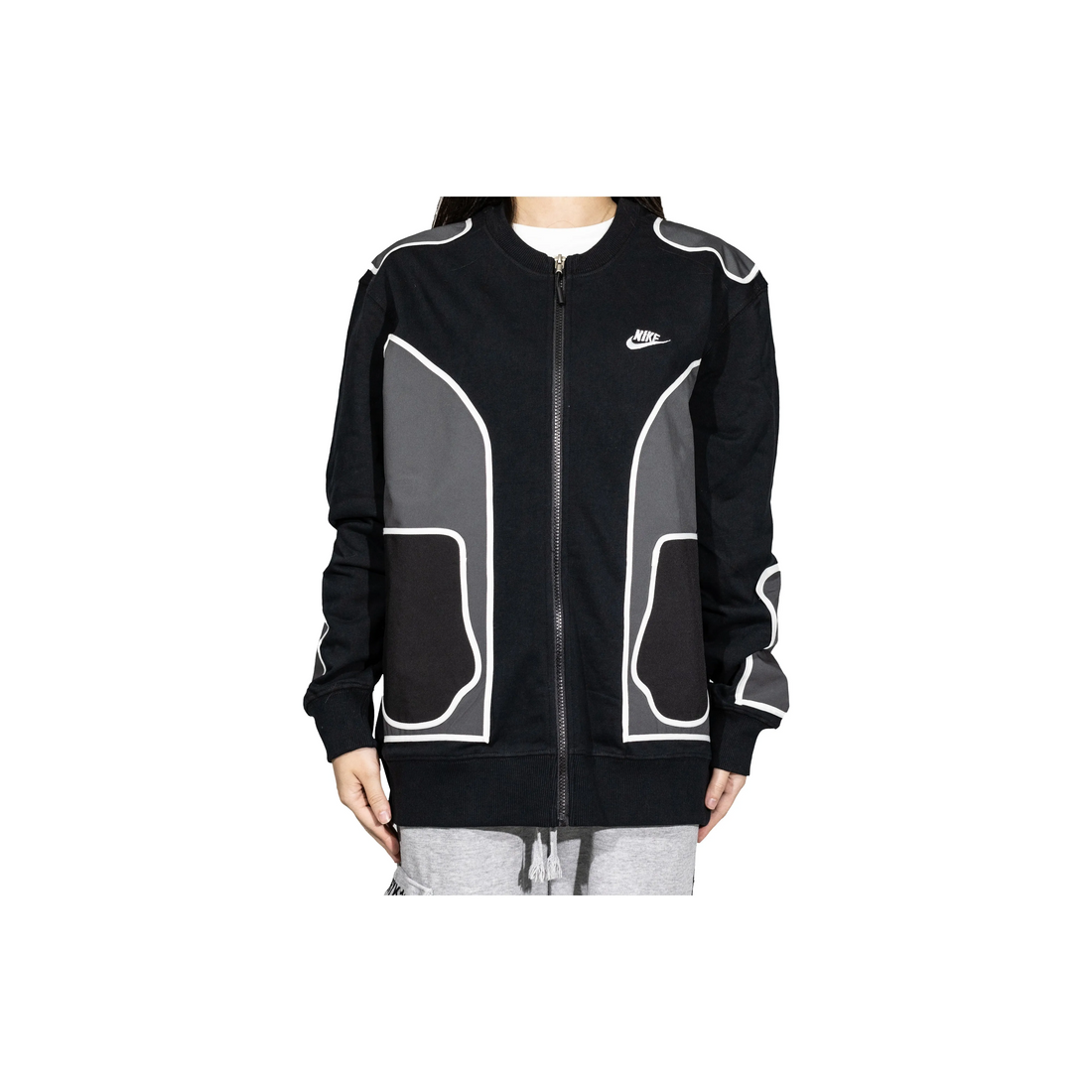 Custom Nike Sweatshirt Black Gray Graphic Design