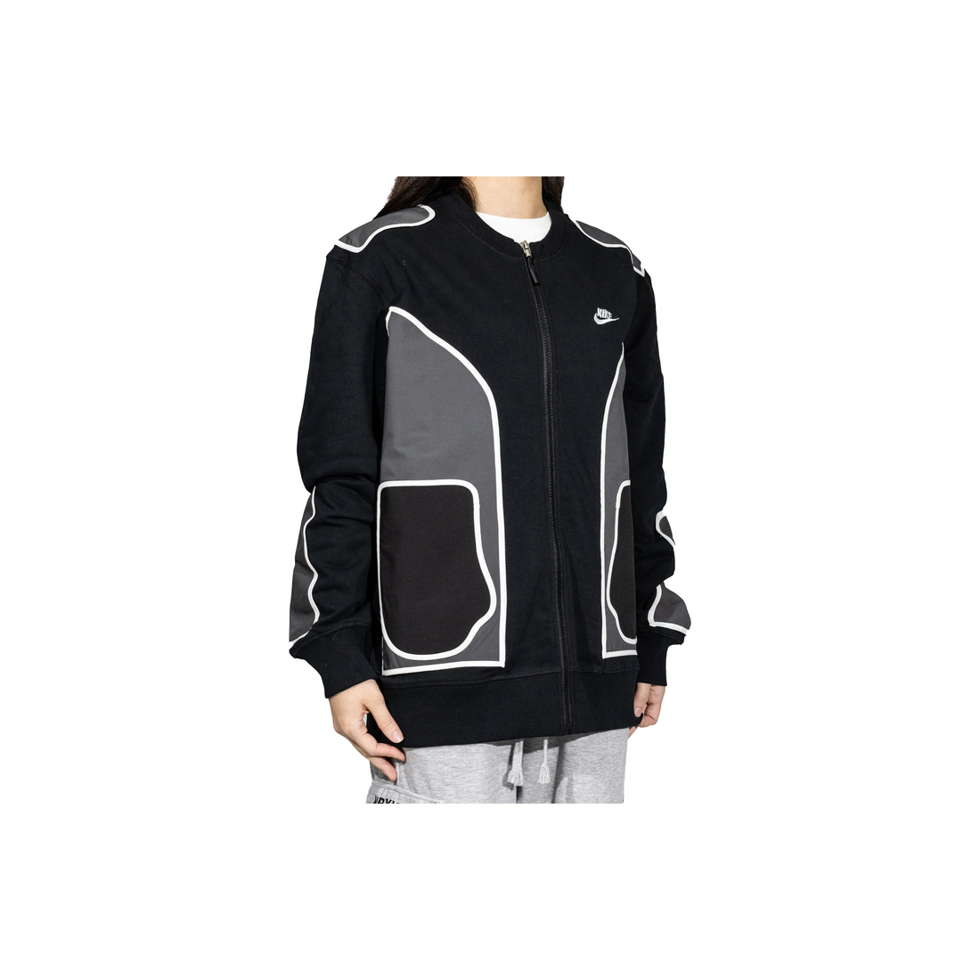 Custom Nike Sweatshirt Black Gray Graphic Design