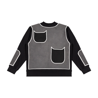 Custom Nike Sweatshirt Black Gray Graphic Design