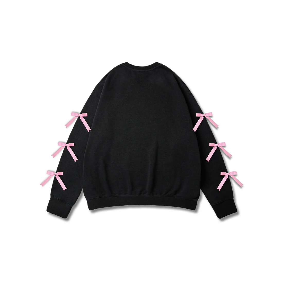 Custom Nike Sweatshirt Black Pink Bows