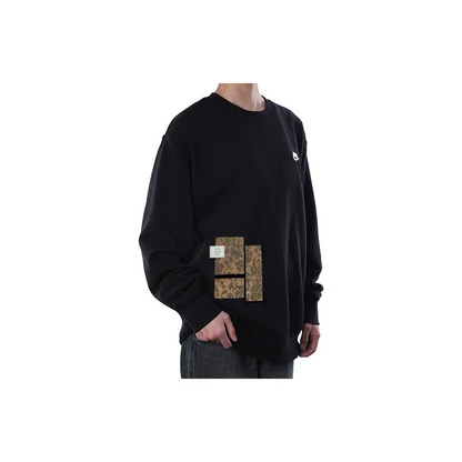 Custom Nike Sweatshirt Black Showcasing Paisley Elements