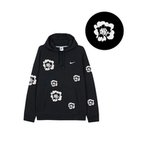 Custom Nike Sweatshirt Black White Floral Pattern