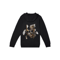 Custom Nike Sweatshirt Black With Abstract Pattern And Mysterious Figure