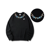 Custom Nike Sweatshirt Black With Colorful Just Do It Motif