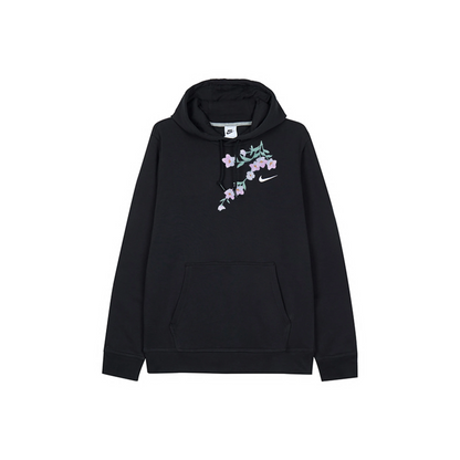 Custom Nike Sweatshirt Black With Delicate Flower
