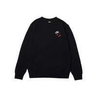Custom Nike Sweatshirt Black With Heart Pattern