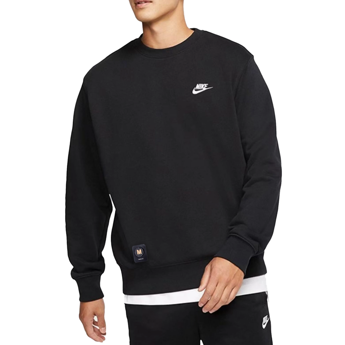 Custom Nike Sweatshirt Black With Nike Logo