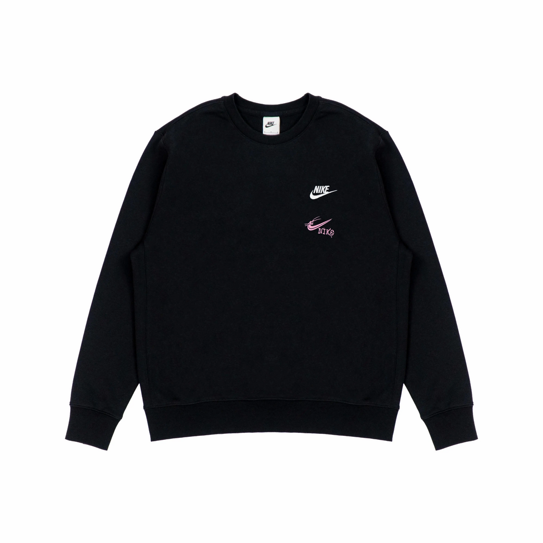 Custom Nike Sweatshirt Black With Pink Dragon - inspired Swoosh