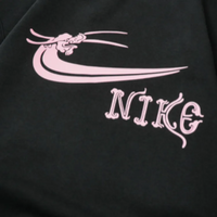 Custom Nike Sweatshirt Black With Pink Dragon - inspired Swoosh