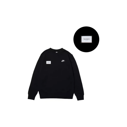Custom Nike Sweatshirt Black With Square Patch