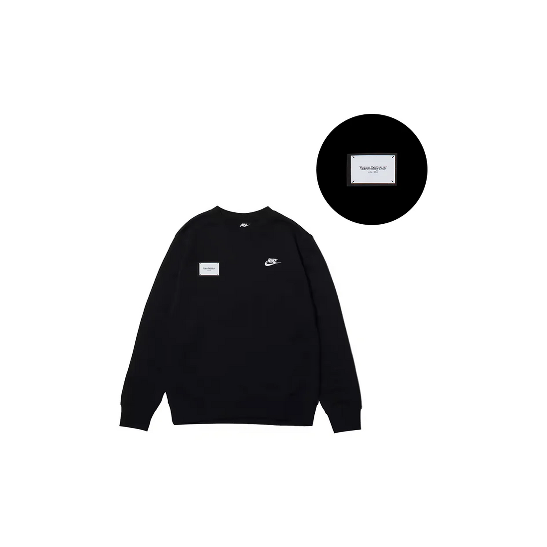 Custom Nike Sweatshirt Black With Square Patch