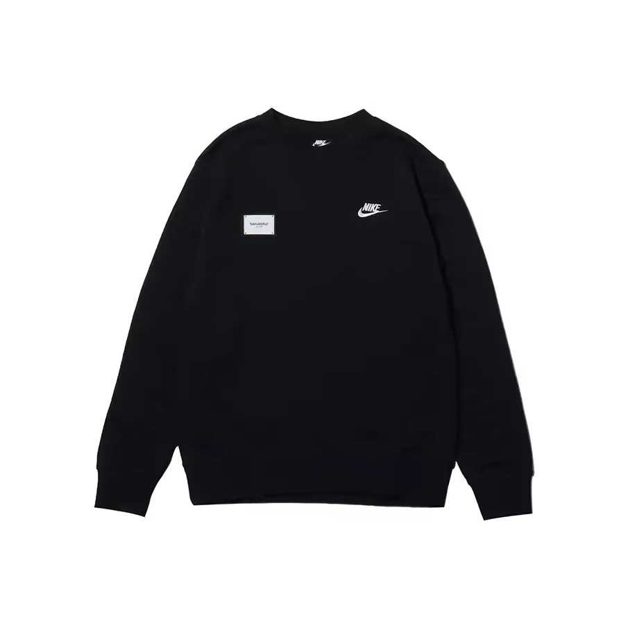 Custom Nike Sweatshirt Black With Square Patch