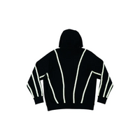 Custom Nike Sweatshirt Black With White Line Pattern