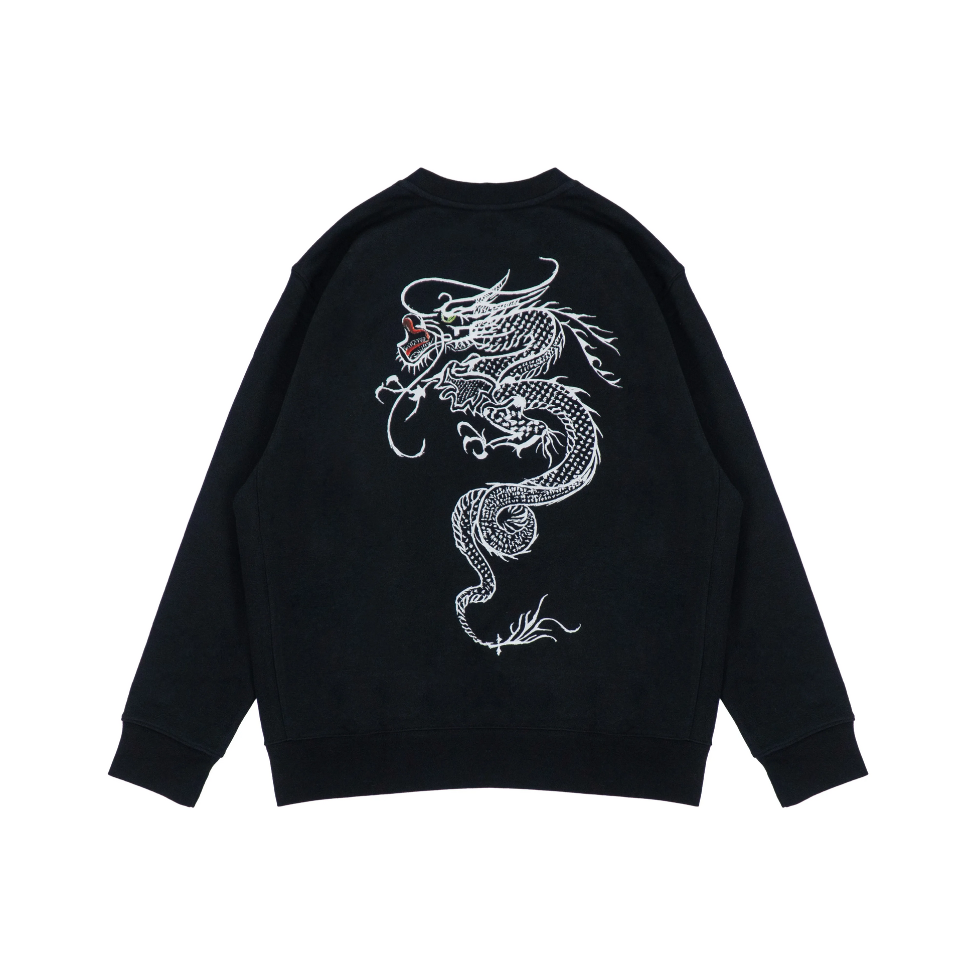 Custom Nike Sweatshirt Dark Black Dragon Motif