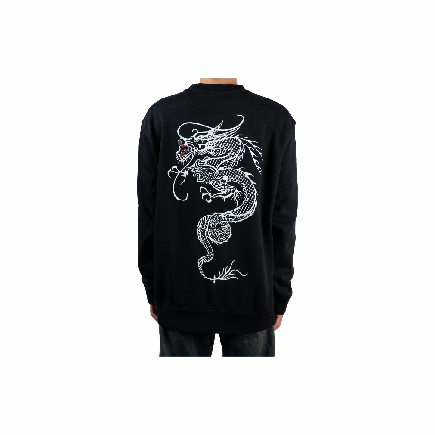Custom Nike Sweatshirt Dark Black Dragon Motif