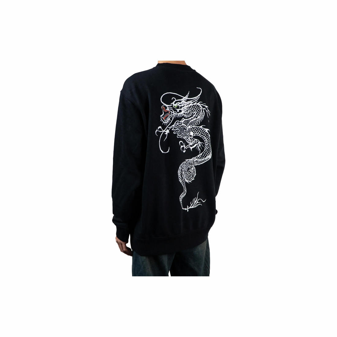Custom Nike Sweatshirt Dark Black Dragon Motif