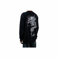 Custom Nike Sweatshirt Dark Black Dragon Motif
