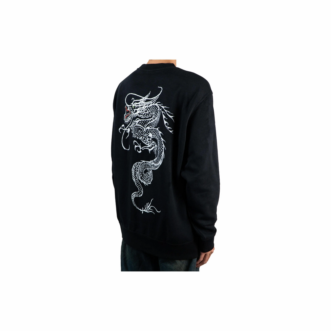 Custom Nike Sweatshirt Dark Black Dragon Motif