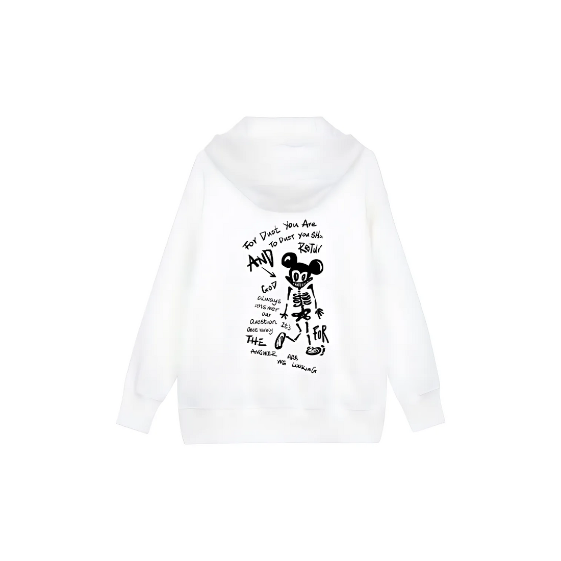 Custom Nike Sweatshirt White With Sketchy Black Patterns