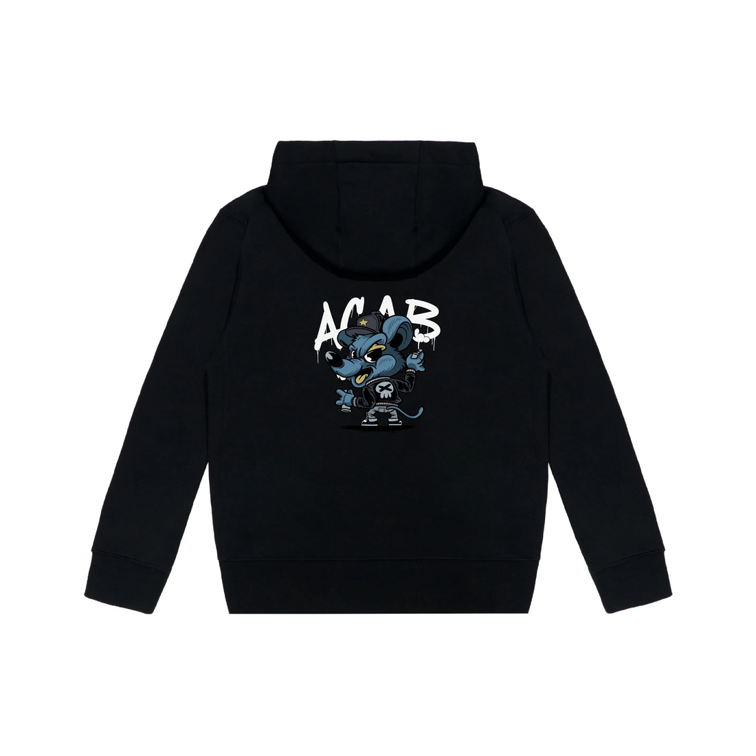 Custom Nike Sweatshirt With Blue Cartoon Rat Graphic on Back