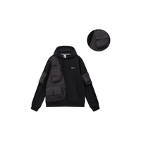 Custom Nike Sweatshirt With Utility Pockets Black Design