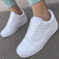 Custom Vans Weeding Shoes Pearl White