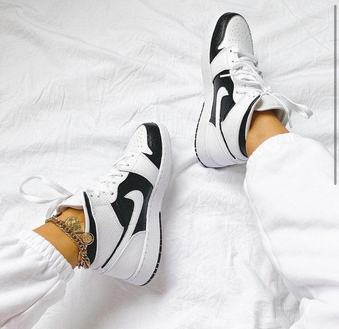 Custom Jordans White Black