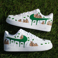 Hand Painted Money Bag Custom Air Force 1 Sneakers