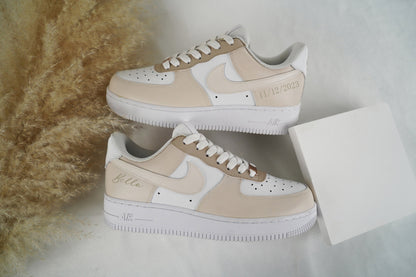 Nike Air Force 1 Shadow Weiß Schwarz Custom